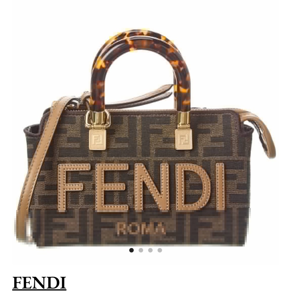 New FENDI by the way FF clear amber handles , strap , mini